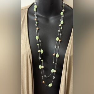 LONG WRAP-AROUND NECKLACE SMALL BEADS